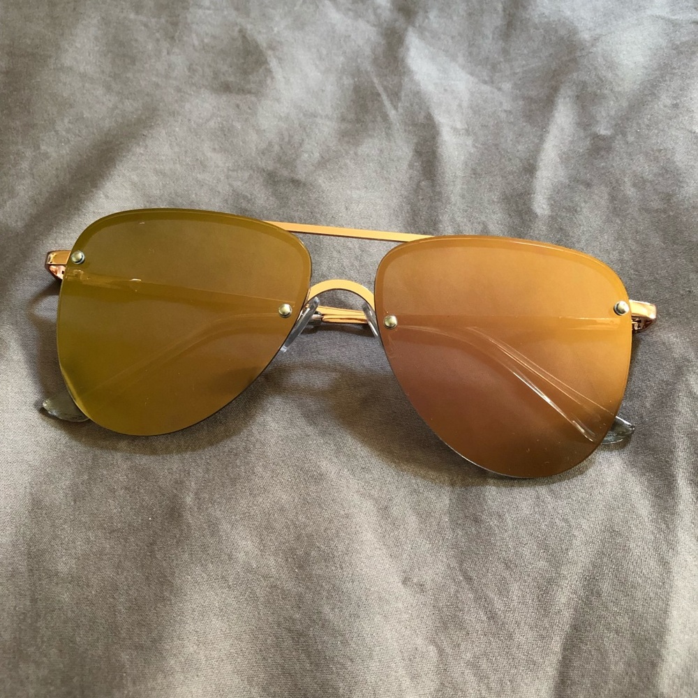 Wild Fable Rimless Rose Gold Aviators